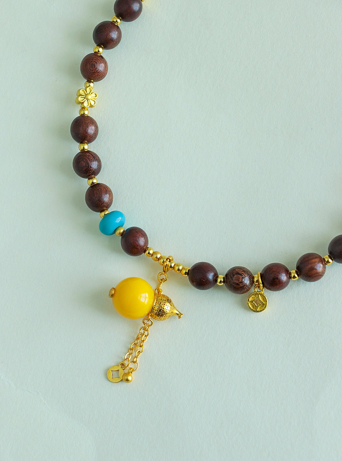 Sandalwood Gourd Pendant Necklace