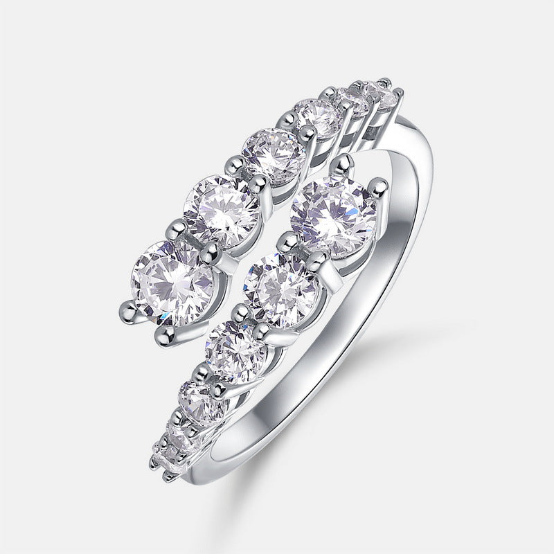 Planderful Twist Cubic Zirconia Sterling Silver Ring
