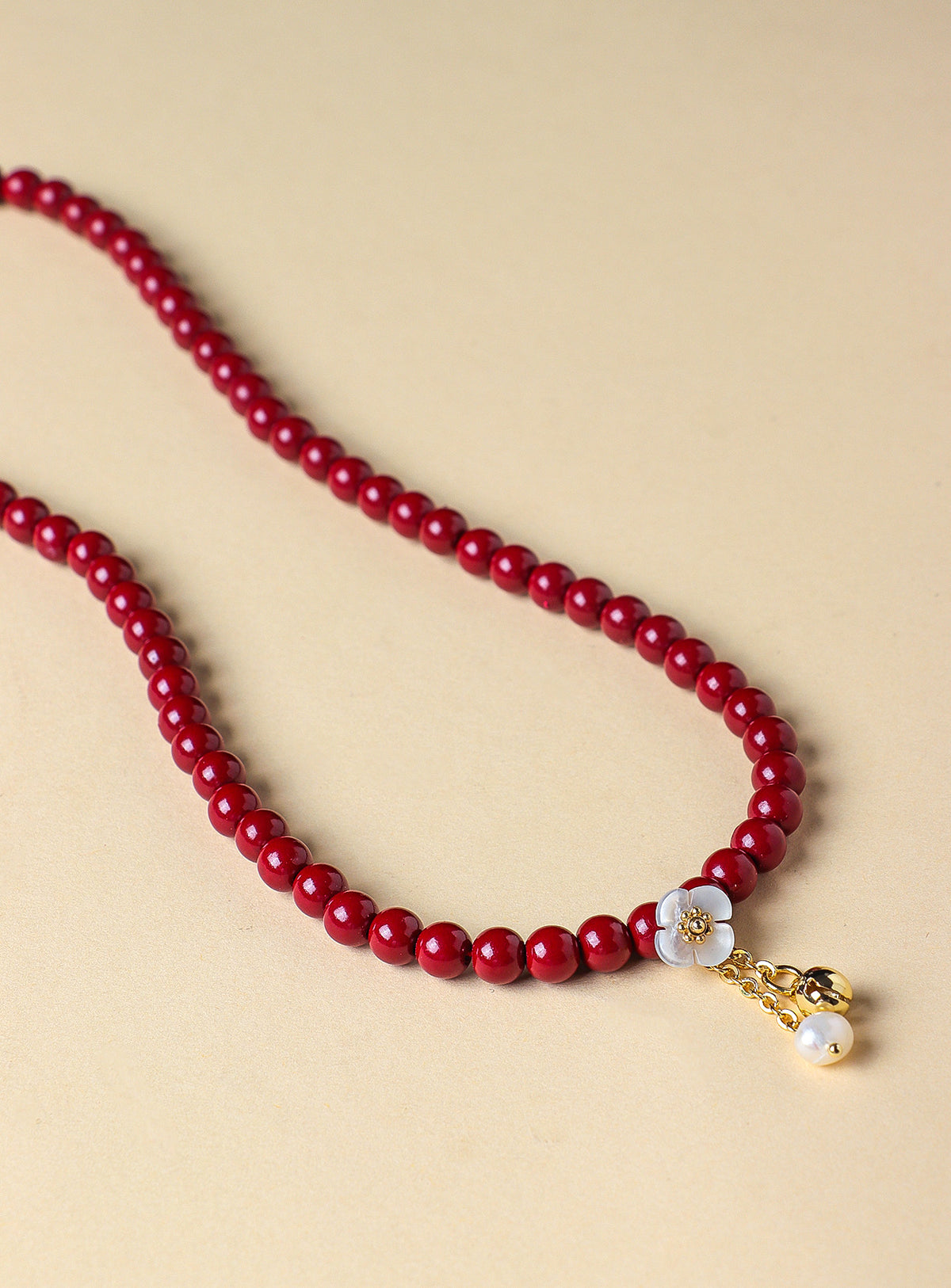 6 mm Purple-Gold Sand Necklace