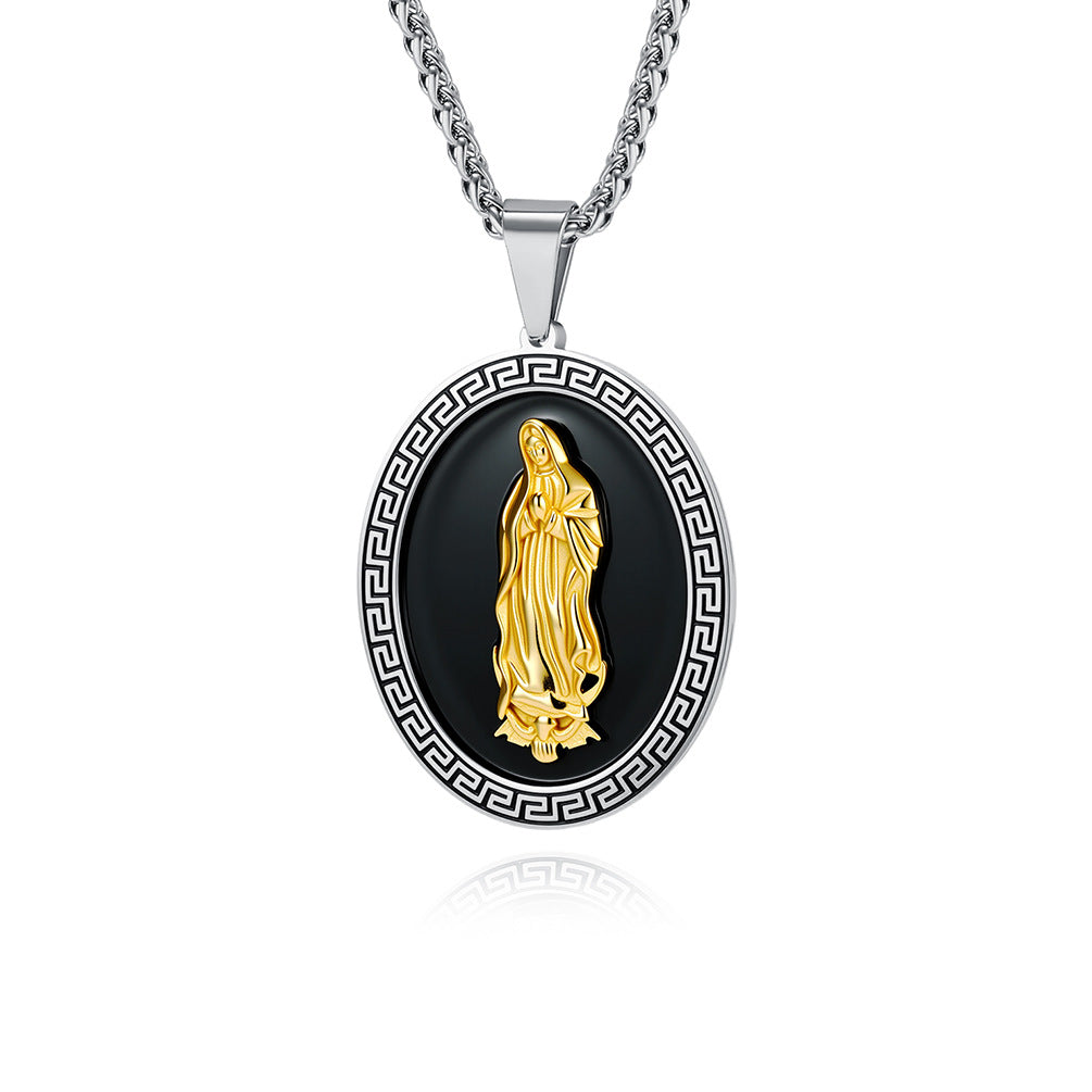 Stainless Steel Vintage Gold-Plated Necklace
