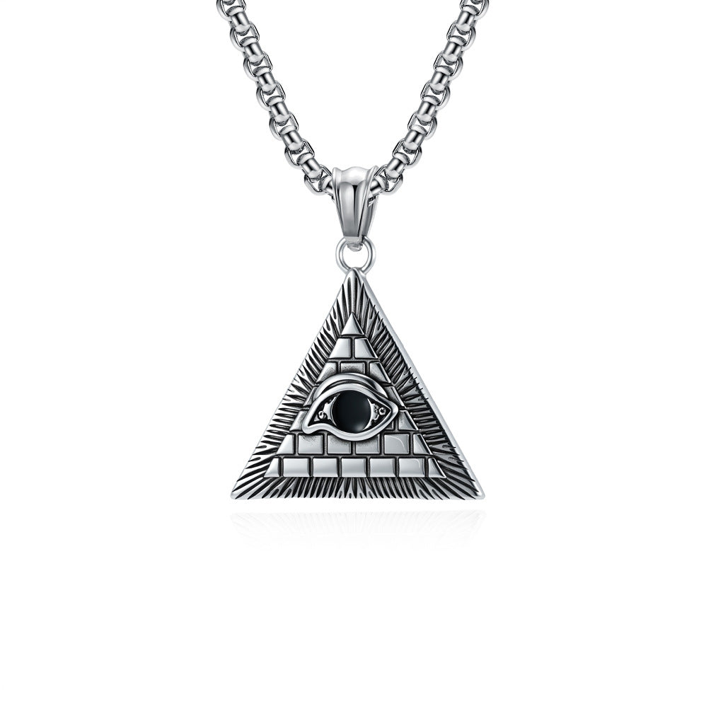 Planderful Stainless Steel Geometric Pendant Necklace For Men Trendy Durable Everyday Jewelry