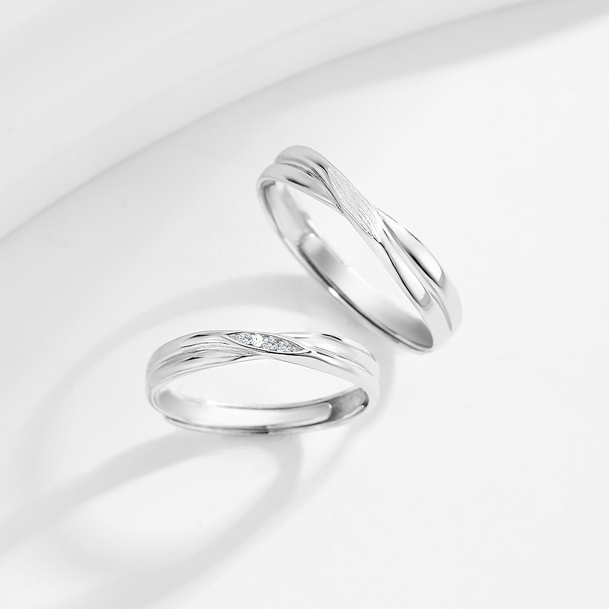 Planderful Everyday Genie Always Couple Ring 925 Sterling Silver – Adjustable Light Luxury Design