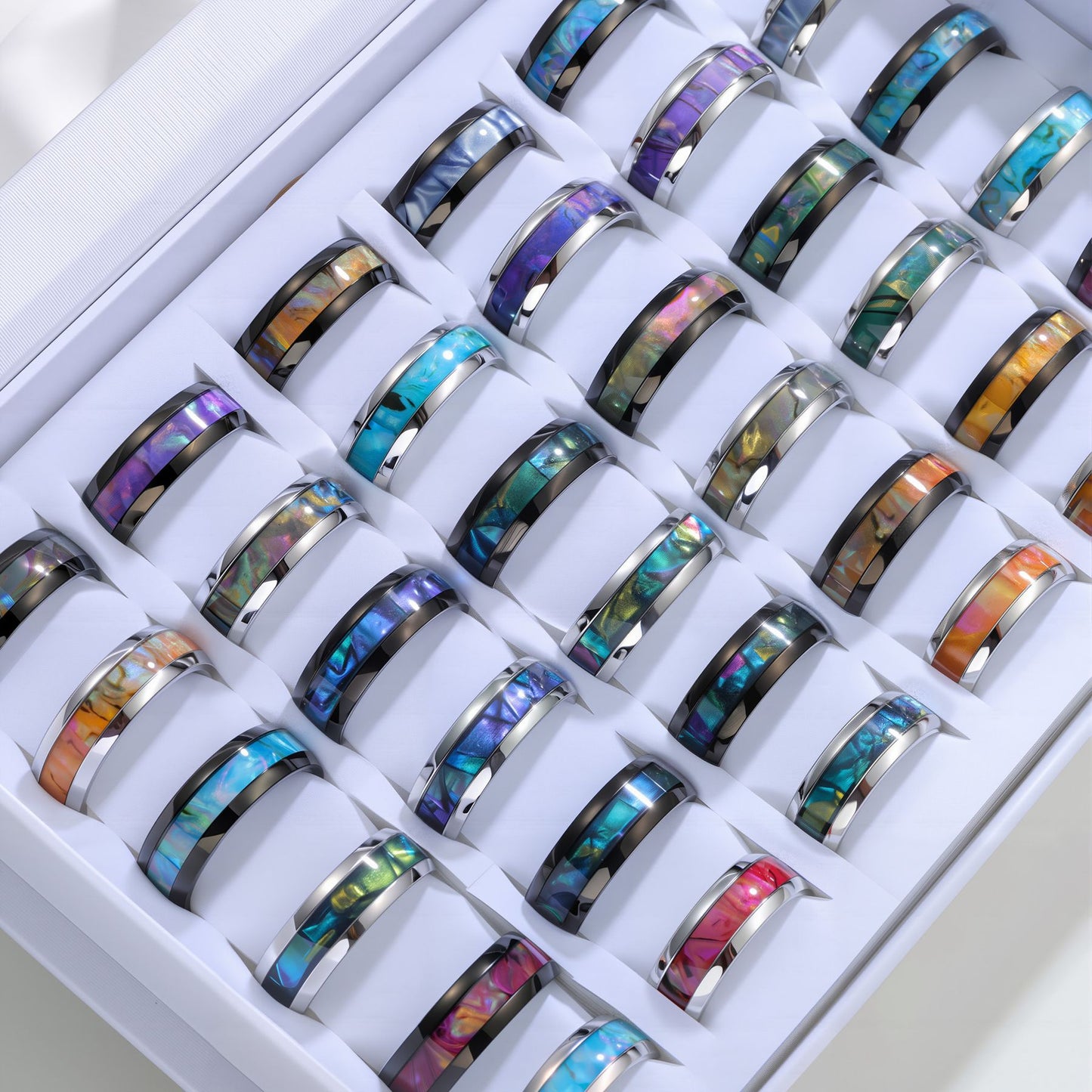 Planderful Everyday Genie Men Titanium Steel Ring Set 36