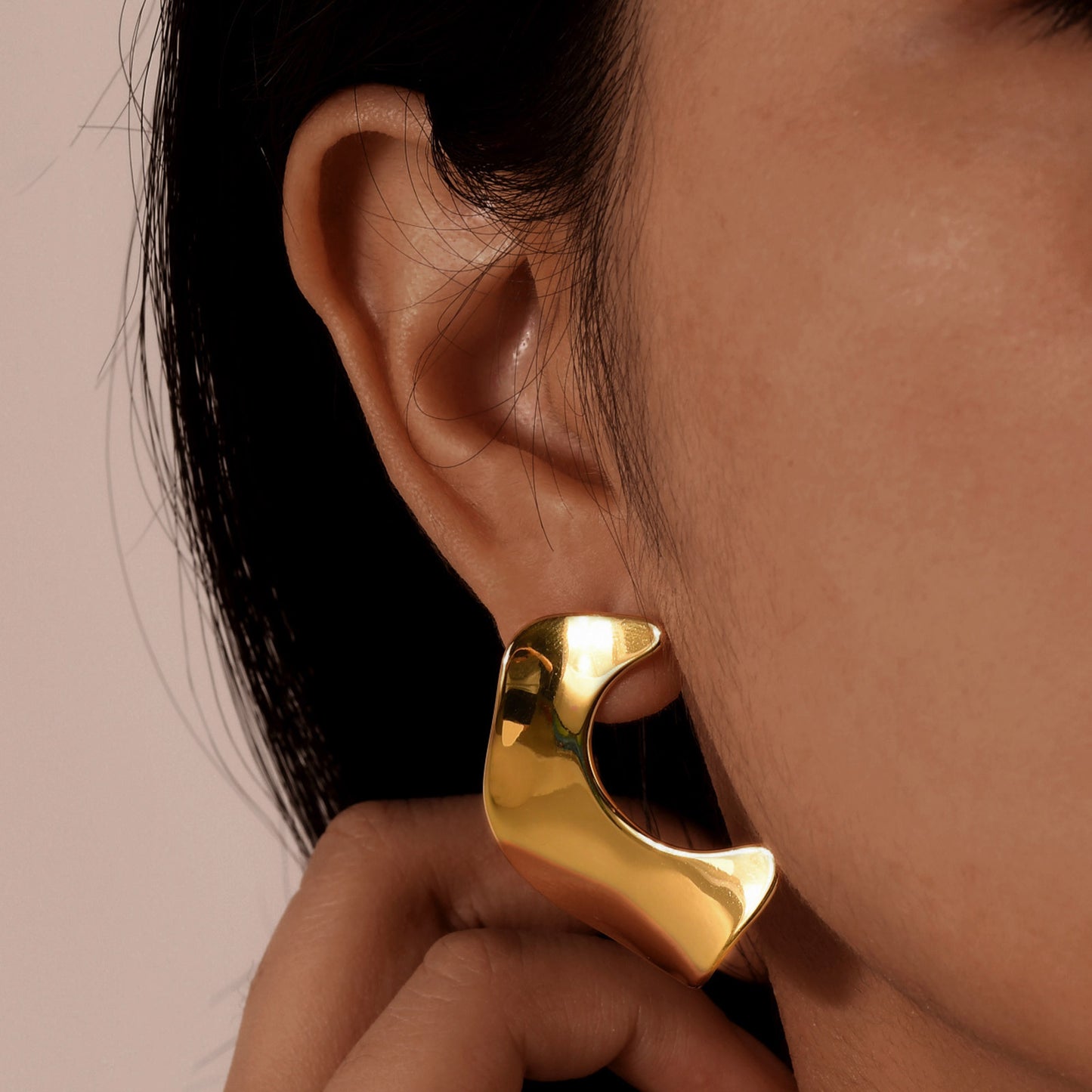 European And American Jewelry Stainless Steel Geometric Earrings