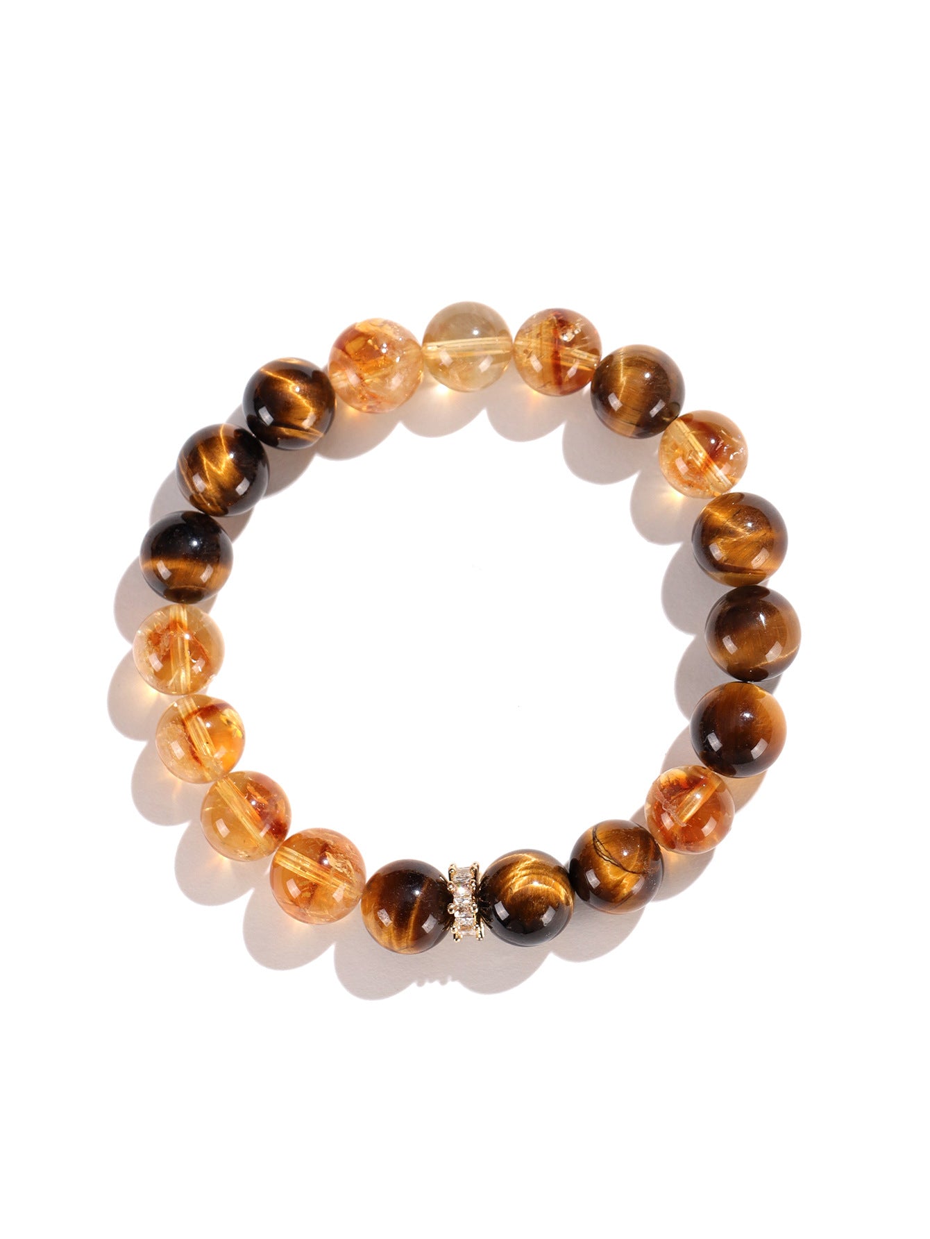 Planderful Fortune's Favor Bracelet – Premium Tiger's Eye and Citrine Design