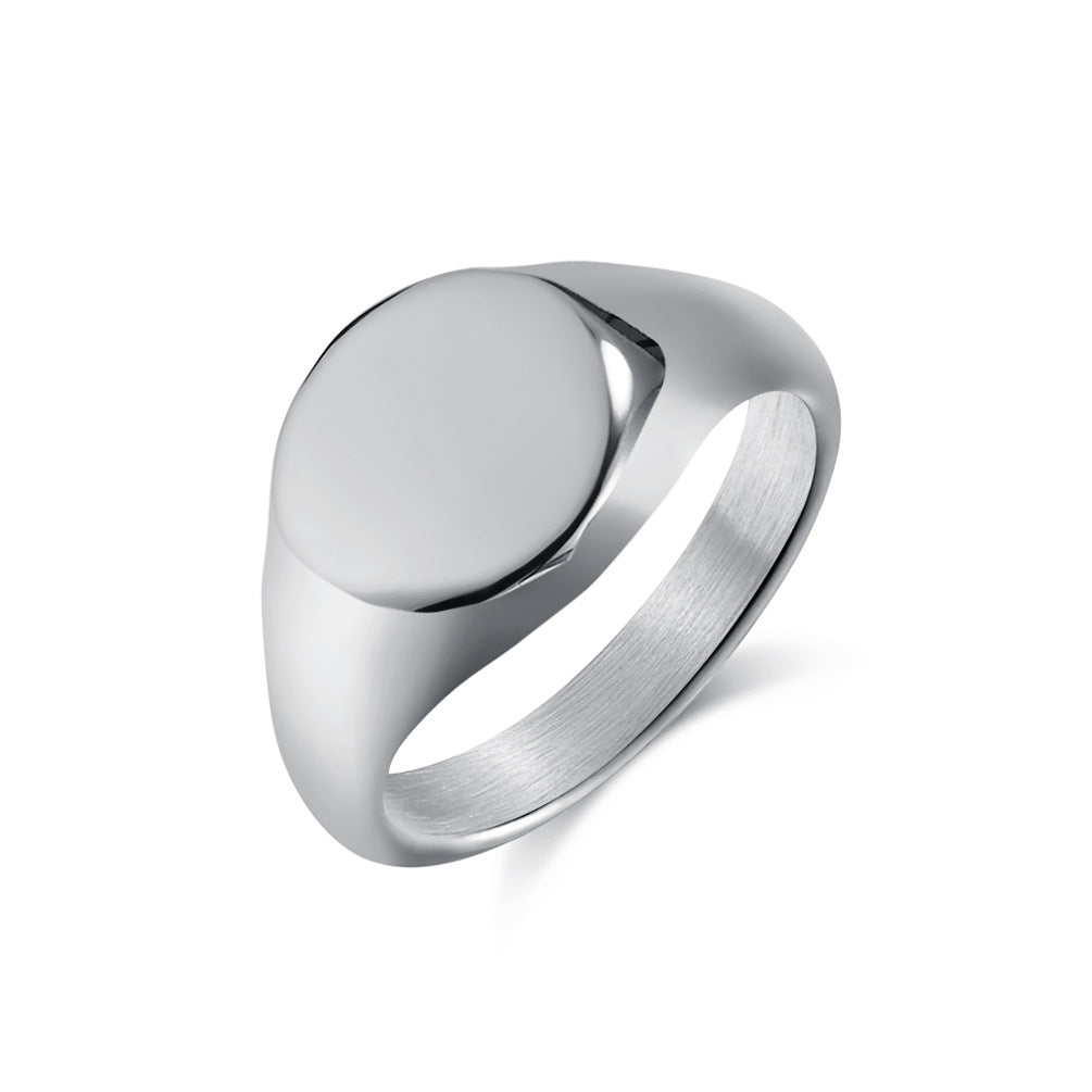 Cold And Smooth Titanium Steel Ring For Men And Women