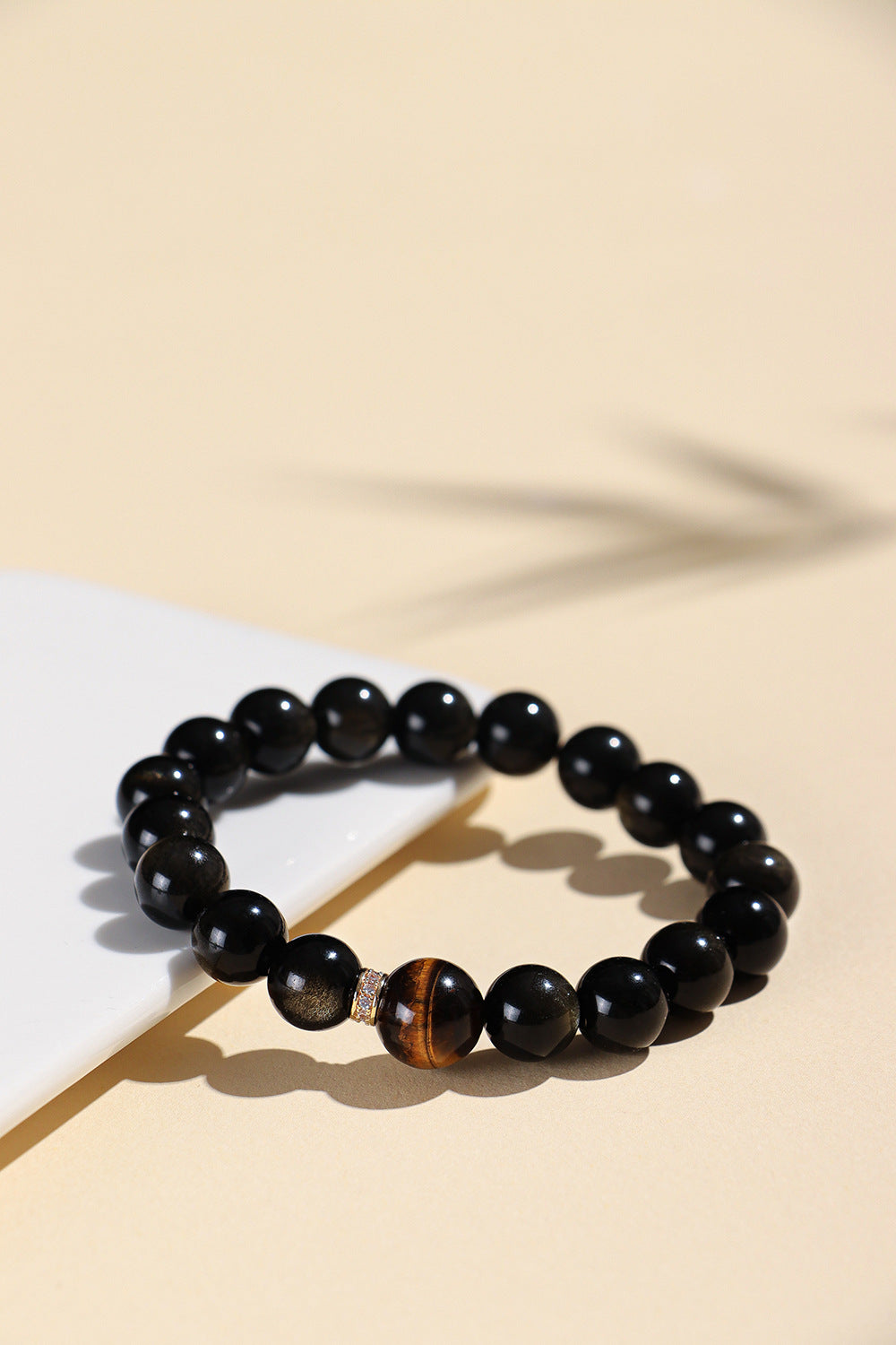 Planderful Fortune's Favor Bracelet – Unique Obsidian and Tiger Eye Design