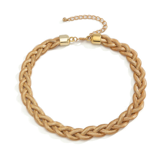Creative Woven Snake Chain Necklace with a Retro Twist