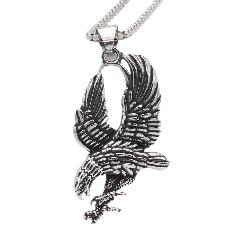 Titanium Steel Eagle Pendant For Men Unisex Protection Statement Planderful Everyday Genie