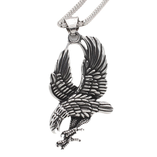 Titanium Steel Eagle Pendant For Men Unisex Protection Statement Planderful Everyday Genie