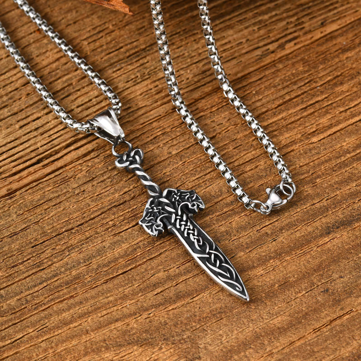 Celtic Knot Sword Stainless Steel Pendant for Men