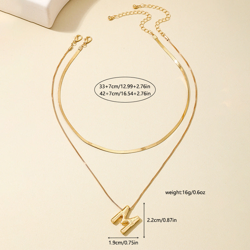 Planderful Vienna Verve Necklace – Fashionable Minimalist Double Layer Design