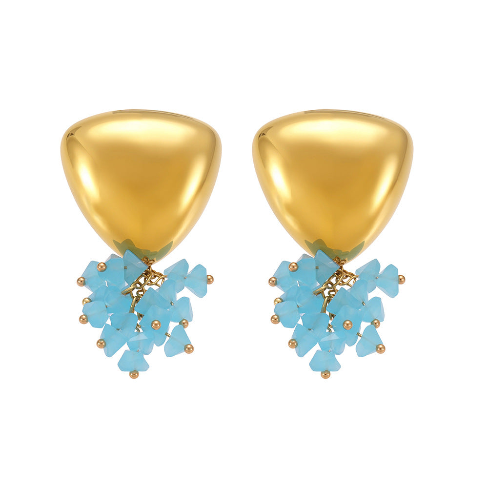 Planderful Geometric Tassel Stained Glass Earrings Women