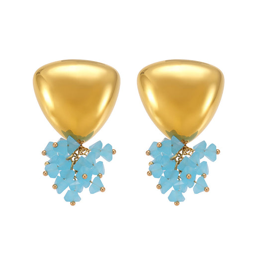 Planderful Geometric Tassel Stained Glass Earrings Women