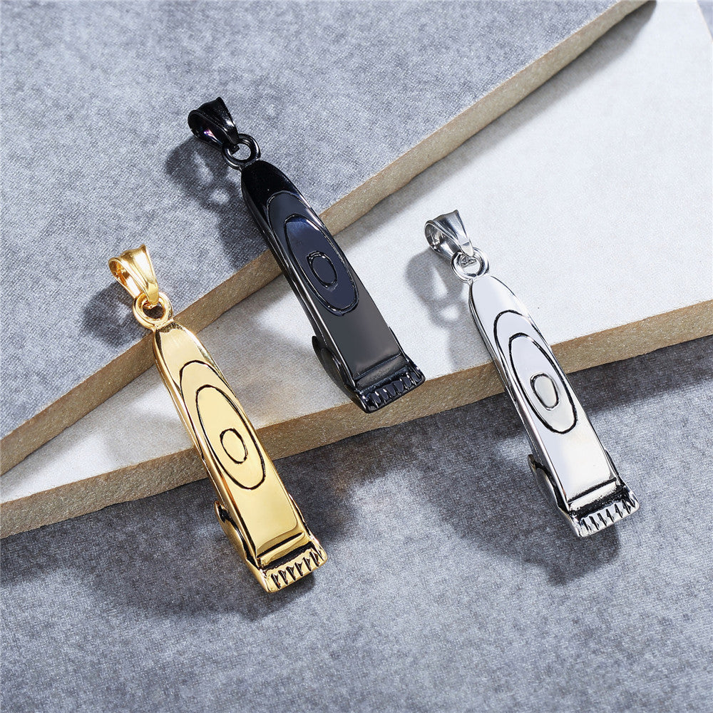Steel Pendant For Unisex Fashion Timeless Retro Hairdresser Style Planderful Everyday Genie