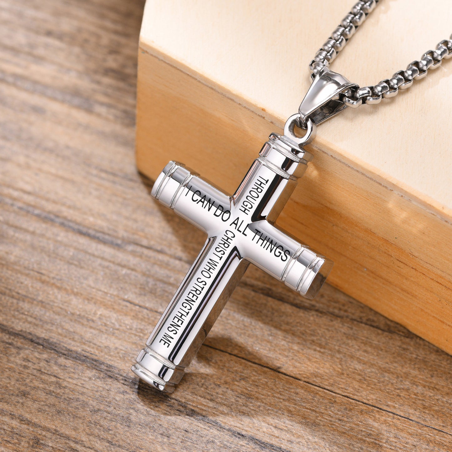 European And American Men's Fashion Titanium Steel Cross Pendant