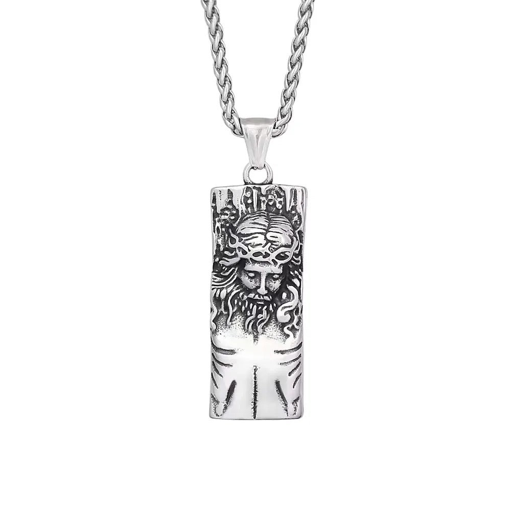Vintage Viking Stainless Steel Men's Pendant Necklace