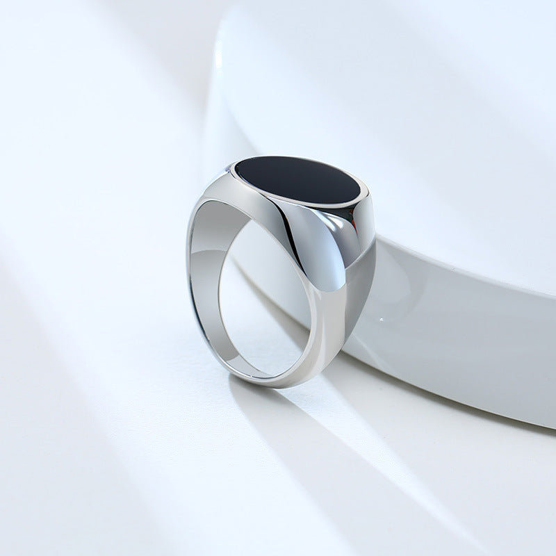 European And American Jewelry Stainless Steel Drip Ring Men