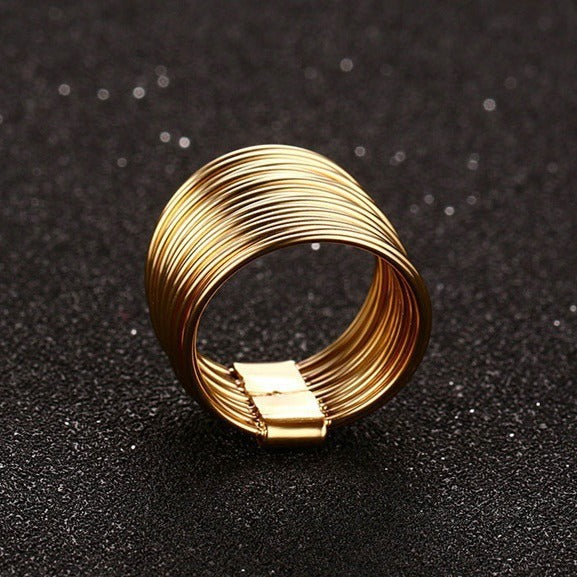Spot Wholesale Direct Supply Korean Electroplated Gold Ring