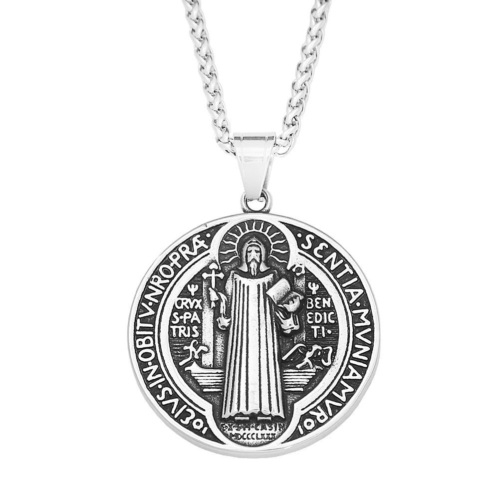 Cross Benedict'S Stainless Steel Men's Pendant Necklace