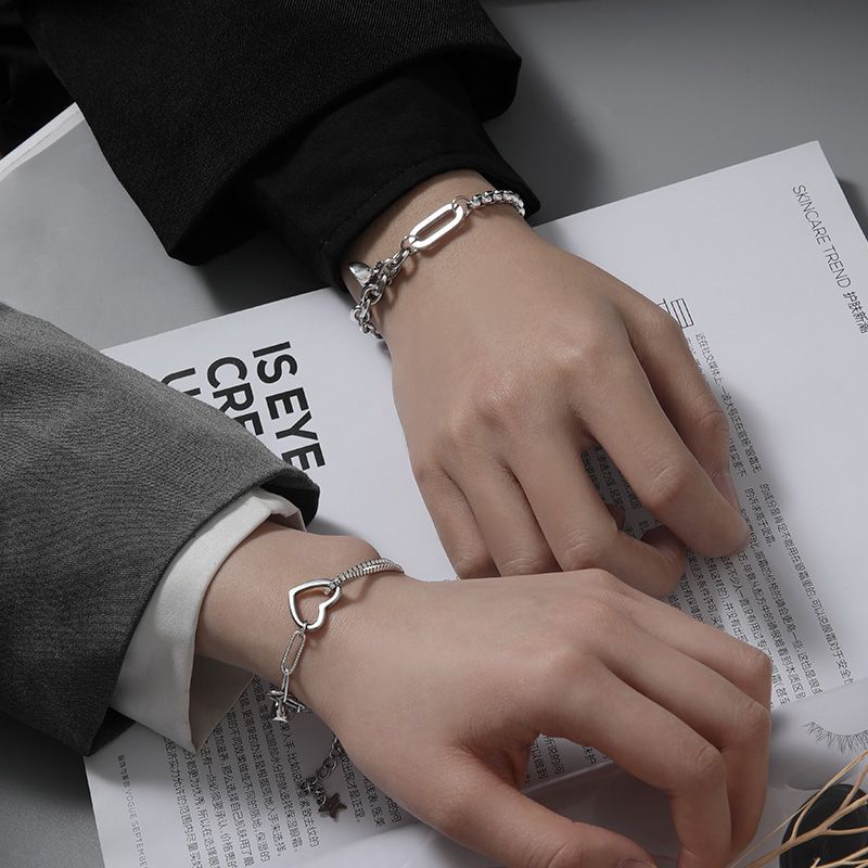 Planderful Jewelry Titanium Steel Magnetic Couple Bracelet For Love And Unity Gift