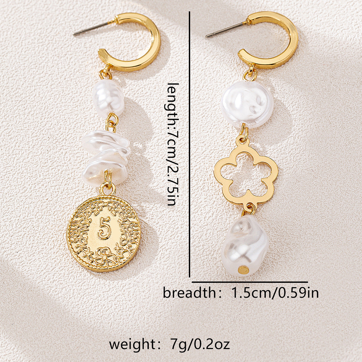 Planderful Vienna Verve Earrings – Stylish Irregular Pearl Design