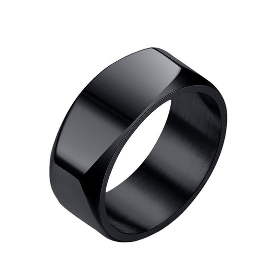 New Product on the Market 8MM Titanium Steel Men's Ring