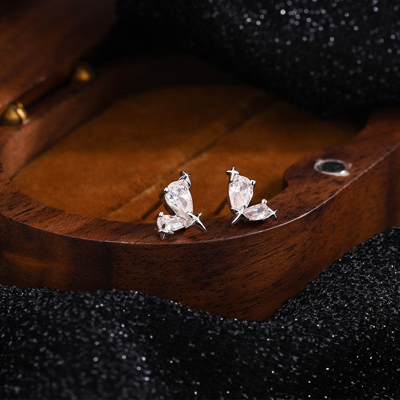 Minimalist Star 925 Sterling Silver Women's Earrings