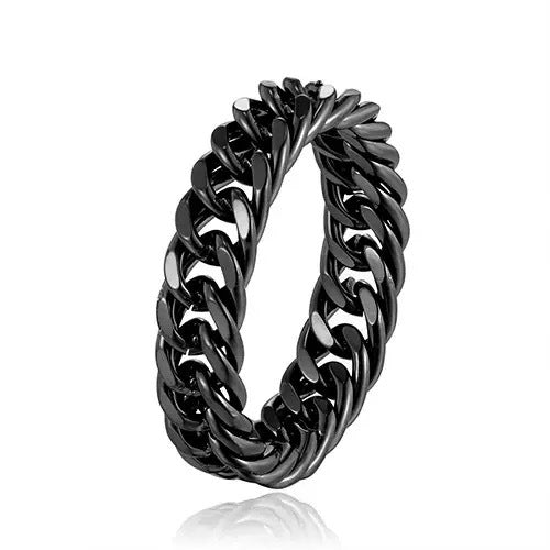 Planderful Everyday Genie Stainless Steel Chain Ring For Women Fade Resistant Hip Hop Style
