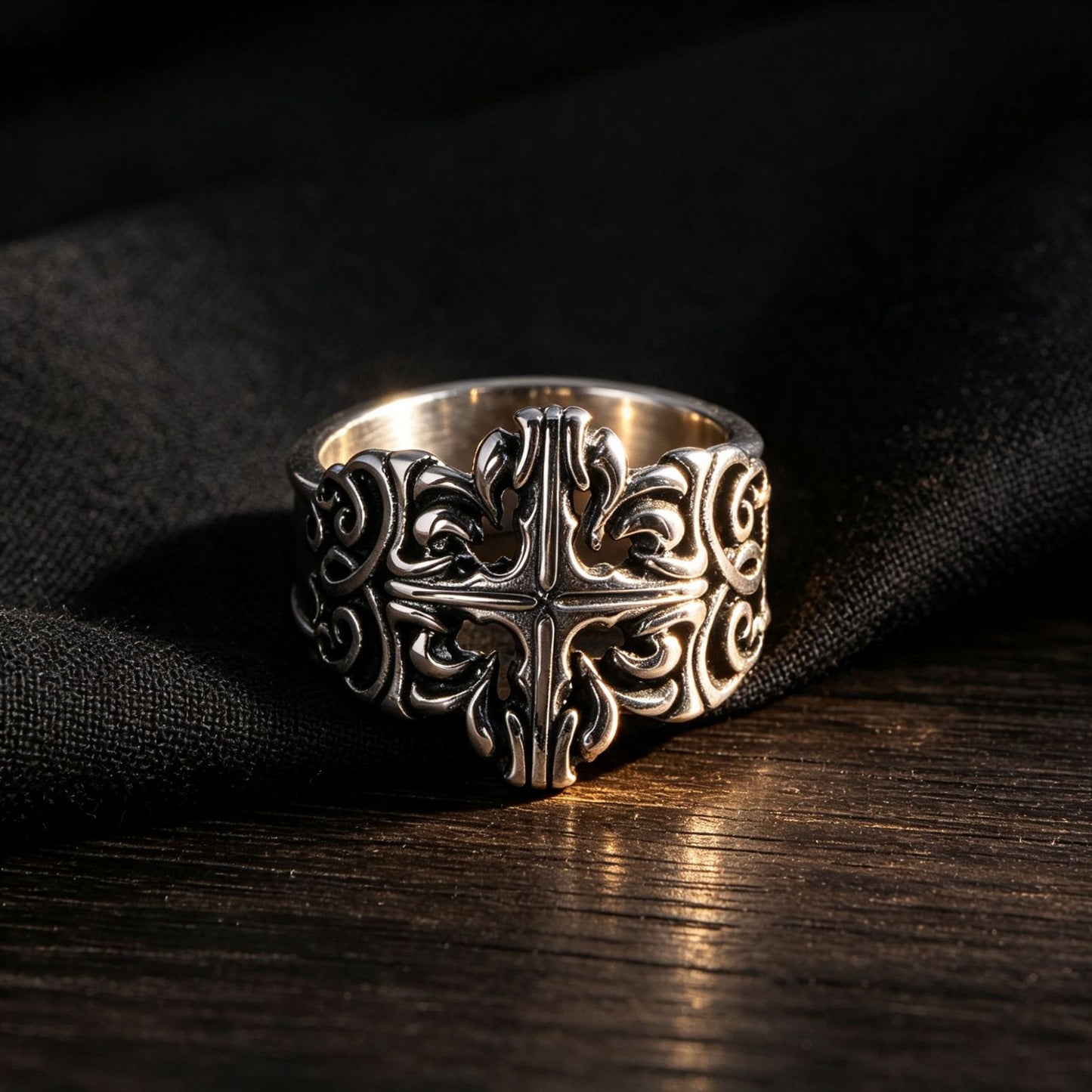 Classical Pattern – Titanium Steel Ring – Men's Literary & Ring