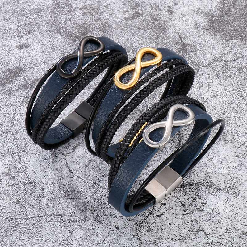 Planderful Men Stainless Steel Bracelet With Magnet Buckle