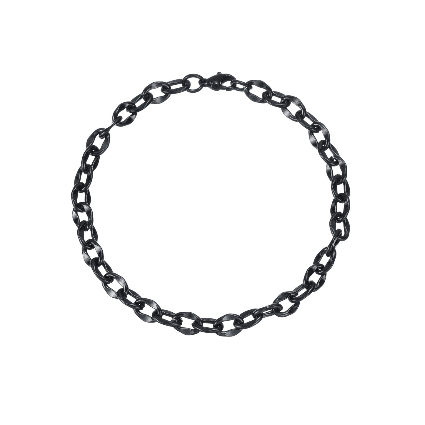 Planderful Everyday Genie Cuban Chain Bracelet Titanium Steel Twist Unisex Durable Jewelry