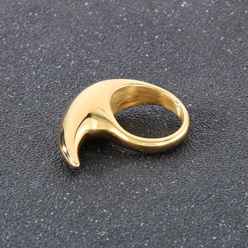 Planderful Crescent Ring For Men Personalized Moon Ring