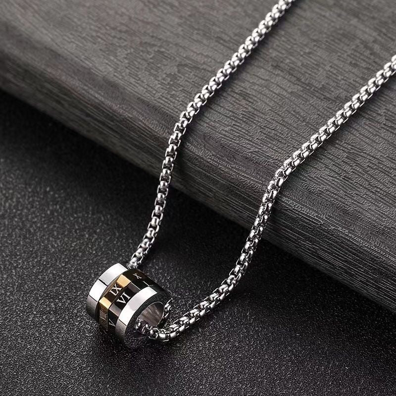 1. Planderful Titanium Steel Necklace With Rotatable Pendant For Women Everyday Genie Collection