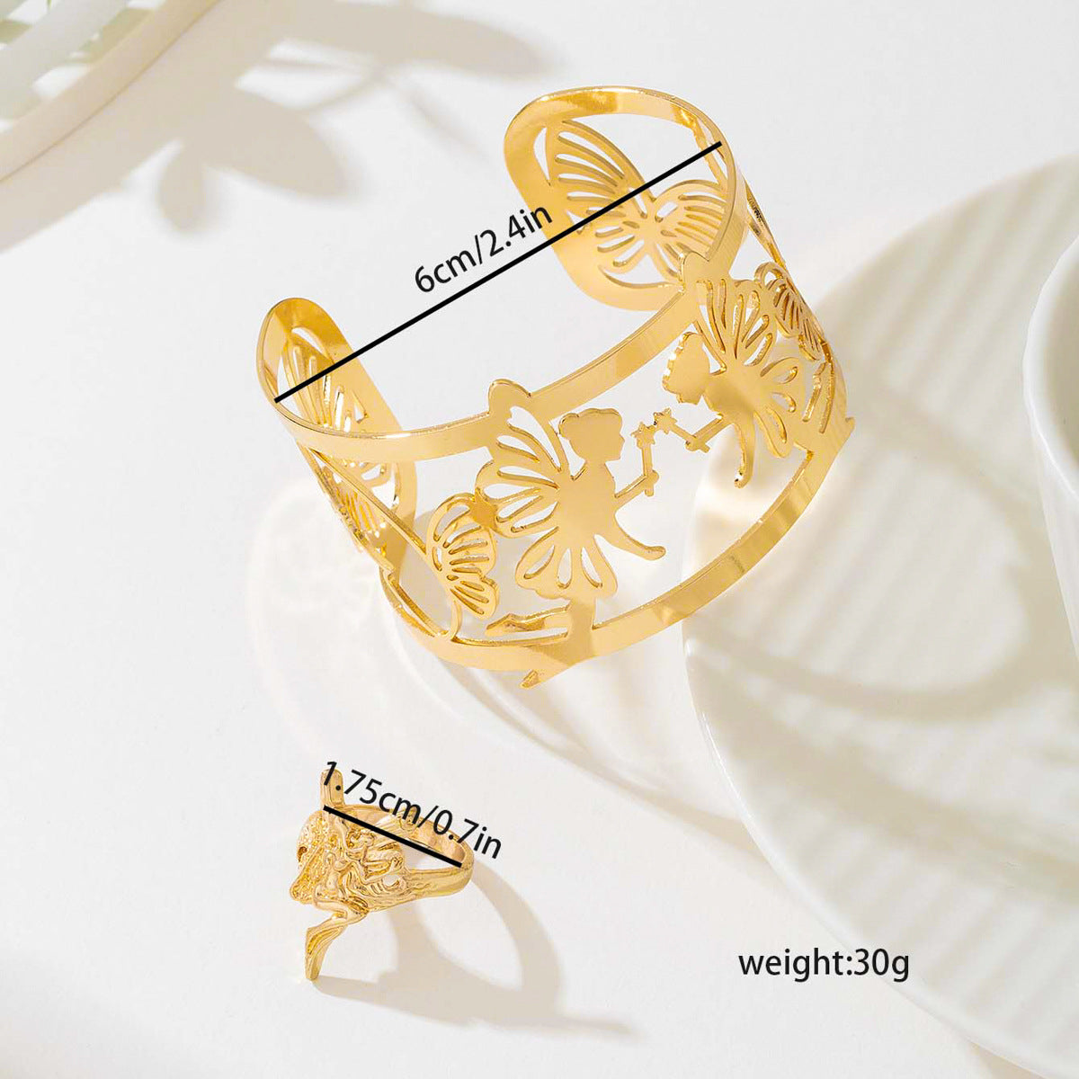 Planderful Vienna Verve Jewelry Set – Personalized Retro Metal Butterfly Design