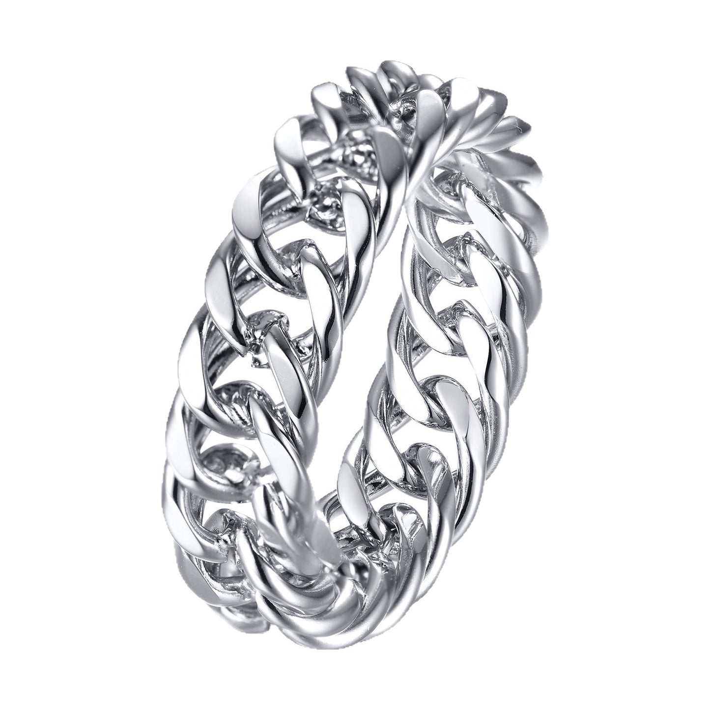 Planderful Everyday Genie Stainless Steel Chain Ring For Women Fade Resistant Hip Hop Style