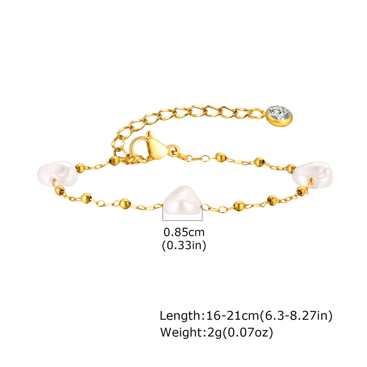 Pearl Stainless Steel Bracelet