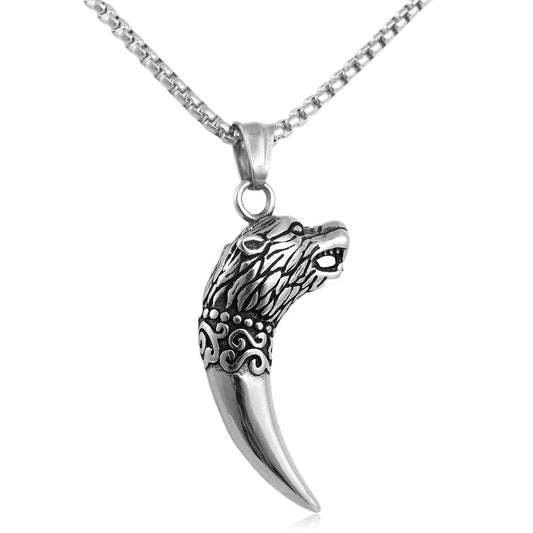 European And American Stainless Steel Wolf Fangs Pendant