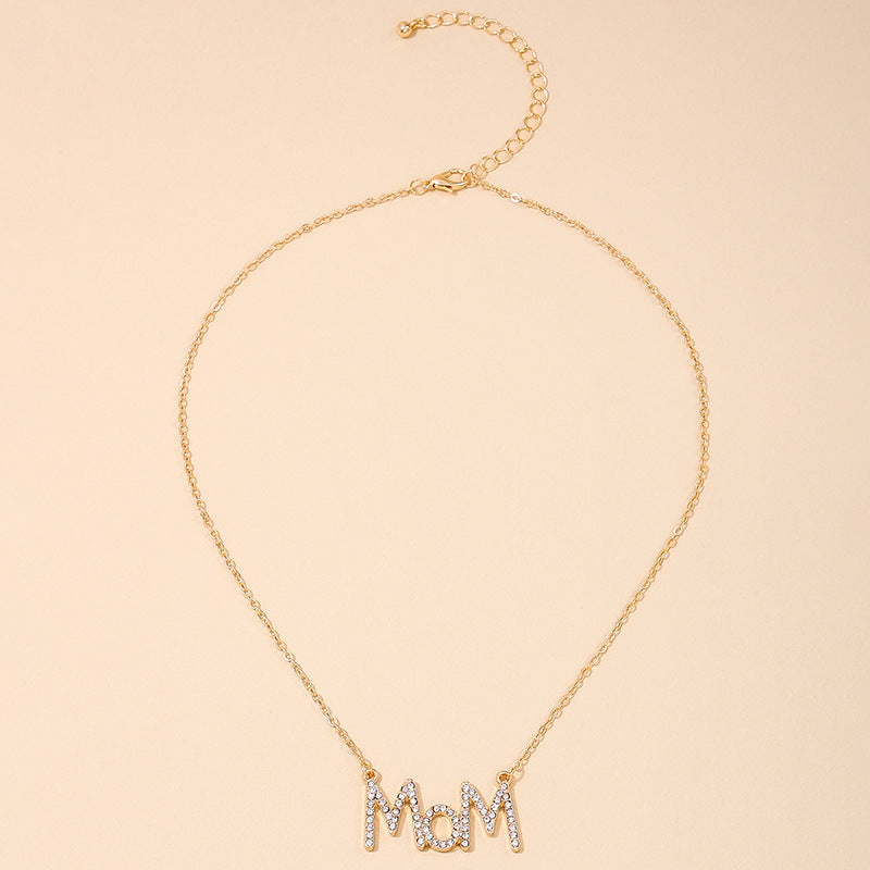 Sophisticated MOM Pendant Necklace for Stylish Mothers