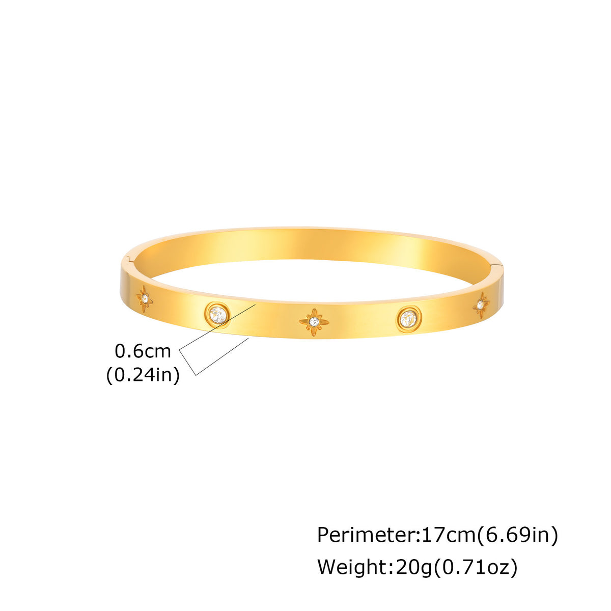 Flower Zircon Stainless Steel Bracelet