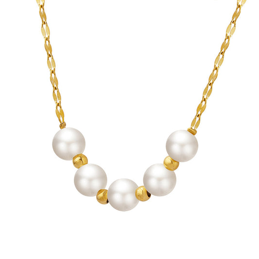 French Style Imitation Pearl Necklaces with Niche Design