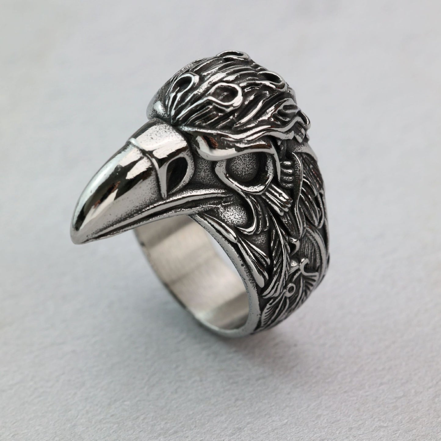Planderful Wolf Head Ring Unisex Bold Open Ring Retro Silver For Men Women Statement Hip Hop Style