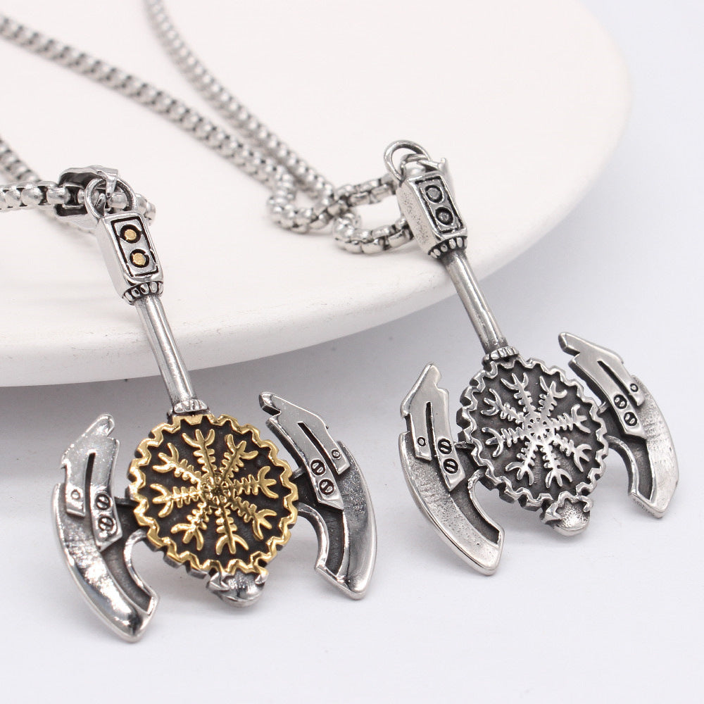 Viking Axe Pendant Titanium Steel Unisex Necklace For Men And Women By Planderful Everyday Genie