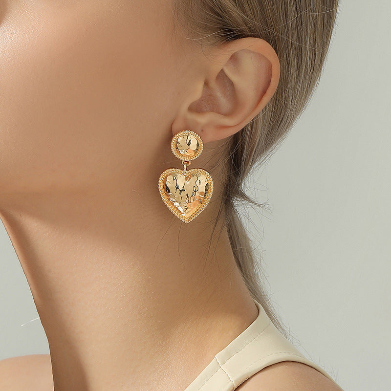 Heartfelt Metal Love Earrings - Vienna Verve Collection