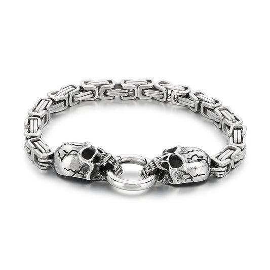 Planderful Personalized Ghost Head Punk Bracelet For Men