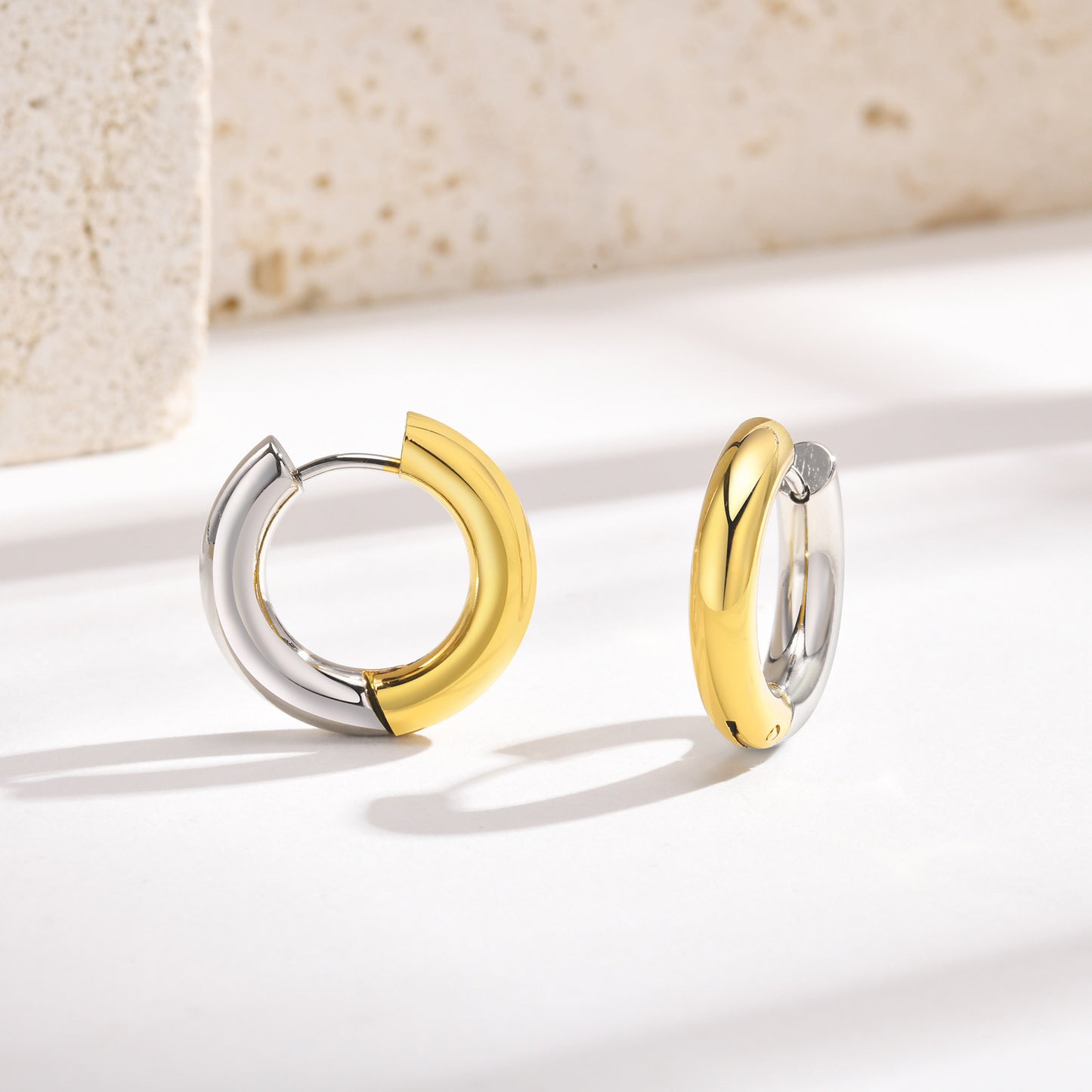 Jewelry Stainless Steel Electric Gold Ring Earrings for Women