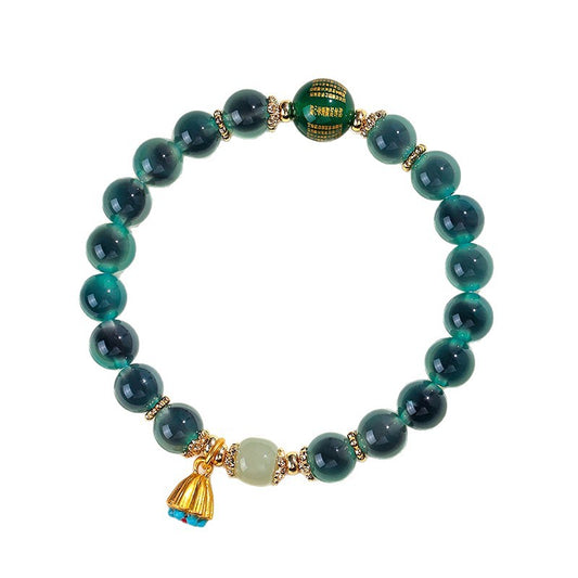 Hetian Jade Agate Heart Bracelet