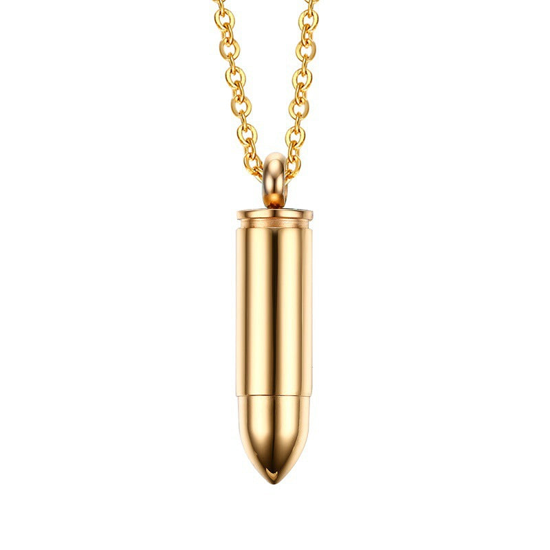 Men's Jewelry European and American Style Blue Bullet Pendant