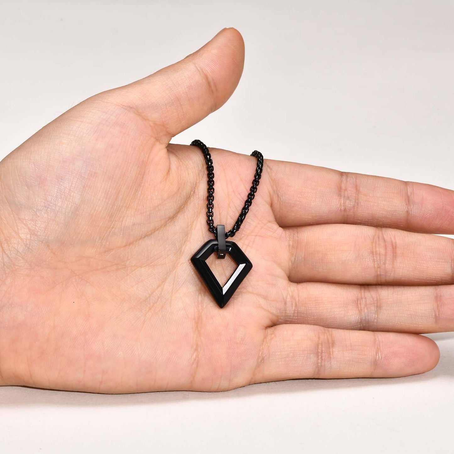 Stainless Steel Geometric Men's Pendant Hip Hop Necklace