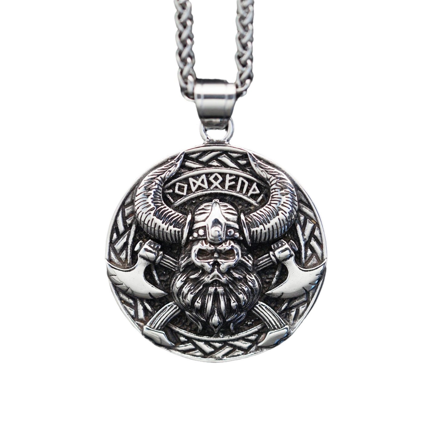 Steel Necklace Vintage Viking Axe Pendant For Men Norse Mythology Jewelry Planderful